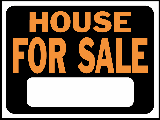 9 In. x 12 In. Plastic Sign: House For Sale