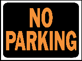 Sign 9 x 12 Plastic: No Parking