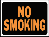 Sign 9 x 12 Plastic: No Smoking