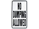 Sign 18" Metal: No Dumping Allowed