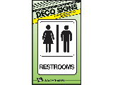 Sign 5 x 7 Plastic Deco: Restrooms  (Graphic)