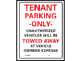 Sign 15 x 19 Plastic: Tenant Parking