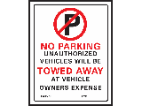 Sign 15 x 19 Plastic: No Parking