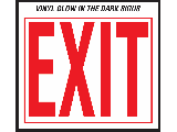 Sign 11 X 12 Vinyl 8" Red on White Letters: Exit