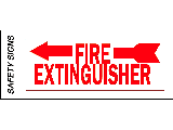 Sign 4 x 10 Glow-in-the-Dark: Fire Exitinguisher <<