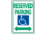 Sign 12 x 18 Aluminum: Reserved Handicapped