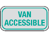 Sign 6 x 12 Reflect Aluminum: Van Accessible