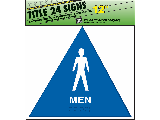 Sign 12" Plastic ADA Title24: Men