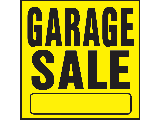 Sign 11 x 11 Yellow Plastic: Garage Sale