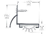 Door Shoe 1-1/4 x 1-1/4 x 36 Aluminum