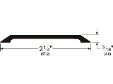 Smooth Threshold 3/16 x 2-1/4 x 36 Aluminum