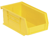 Yellow Polymer Shelf Bin, 4-1/8 in X  7-3/8 In