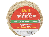 Twisted Sisal Rope 1/4 In x 50 Ft