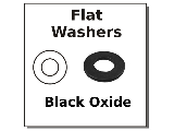 Flat Washers Black Oxide (Sizes)