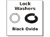 Lock Washers Black Oxide (Sizes)