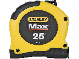 Stanley Max Measuring Tape, 1-1/8 x 25 Ft