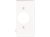 Sectional Single Outlet End Plate, White