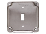 Square Raised 1 Gang Switch Cover Plate, 4 In