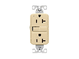 GFCI Duplex Receptacle, 20 amp  Ivory