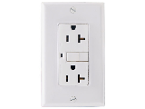 GFCI Duplex Receptacle, 20 amp  White