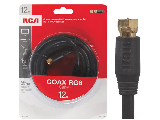 Black RG6 Co-Axial Cable, 12 Ft