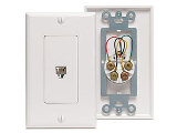 Standard Telephone Wall Jack And Plate, White