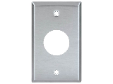 Stainless Steel Single Outlet Plate, 1 Gang