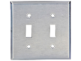 Stainless Steel Switch Plate, 2 Gang