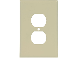 Ivory Oversized Duplex Receptacle Plate, 1 Gang