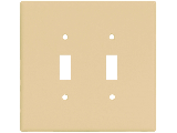 Wall Plate 2 Gang Switch Jumbo Ivory