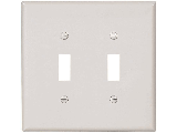 Wall Plate 2 Gang Switch Jumbo White