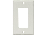 White Decorator Wall Plate, 1 Gang