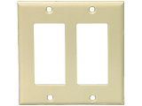 Ivory Decorator Wall Plate, 2 Gang