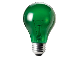 Colored Transparent Light Bulb 25 Watt, Green