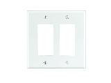 Oversized 2 Gang Decora Wall Plate, White