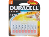 Duracell Easy Tab Hearing Aid Battery Size 13, 8 Pack