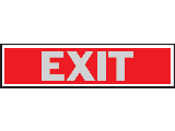 Sign 2 x 8 Aluminum Stick-On: Exit