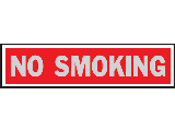 Sign 2 x 8 Aluminum Stick-On: No Smoking