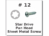 #12 Pan Head Star Sheet Metal Screw Zinc Plated