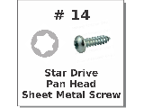 #14 Pan Head Star Sheet Metal Screw Zinc Plated