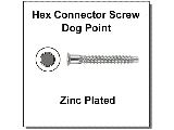 5M Hex Connector Screw, Dog Point (Sizes)