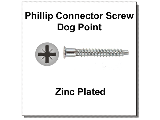 M5 Phillips Connector Screw, Dog Point (Sizes)