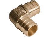 PEX 90 Degree Brass Elbow, Barb x Barb (Sizes)