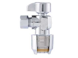 Chrome Plated Compression Angle Stop Valve, 1/2 In x 3/8 In