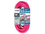 Neon Pink  High Visibility Outdoor Extension Cord 12/3 (Lengths)