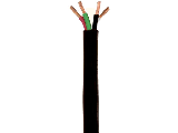 Seoprene Jacketed 12-4 SEOOW Electrical Wire, Black (Sold Per Ft)