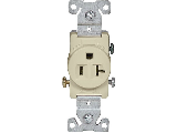 Commercial Single Receptacle, 20 Amp  Ivory ****