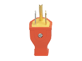 Plastic Grounding Plug, Orange