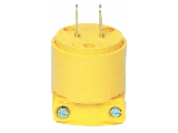 Commercial Non Grounding Round Plug, Yellow