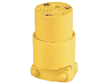 Yellow 3 Wire Grounded Connector, 15 Amp